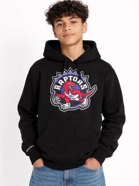 Mitchell & Ness Black Toronto Raptors Logo Hoodie